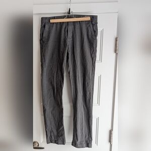 Men's Dark Gray Dress Pants - Tailored Straight Leg